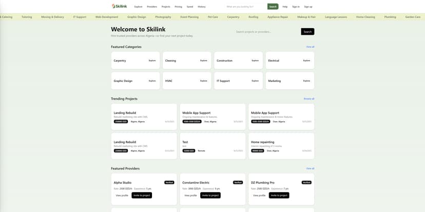 Skilink: Service Marketplace Platform